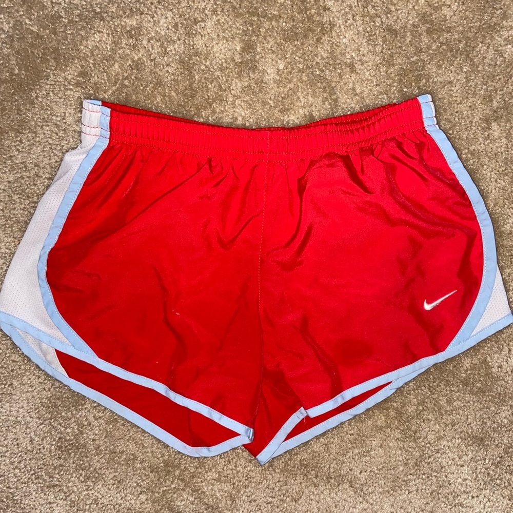 Kids pink and baby blue nike shorts. Size Youth M